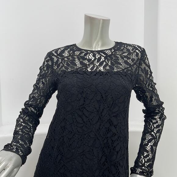 Jenni Kayne Long Sleeve Lace Black Dress - Picture 6 of 11